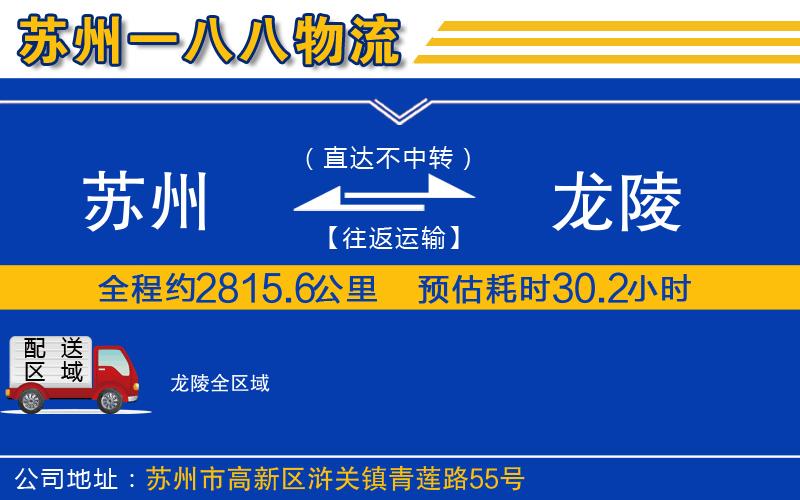 蘇州到龍陵物流專線