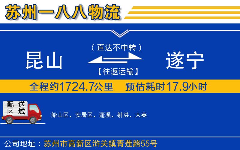 昆山到遂寧物流公司