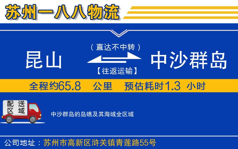 昆山到中沙群島的島礁及其海域物流公司