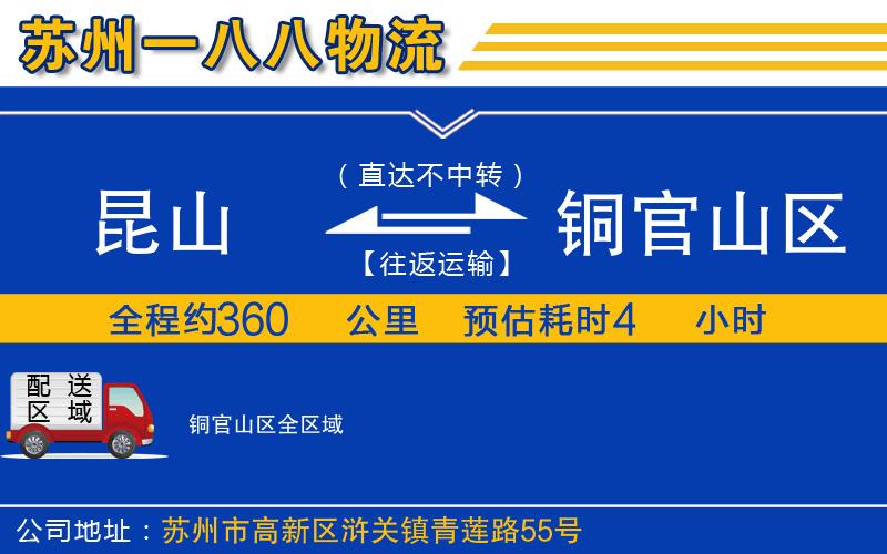 昆山到銅官山區(qū)物流公司